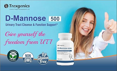 Miniatura 4 de PUB Trexgenics D-MANNOSE 500mg Limpieza del tracto urinario y soporte de función renalvejiga (60 Vcaps) (1)