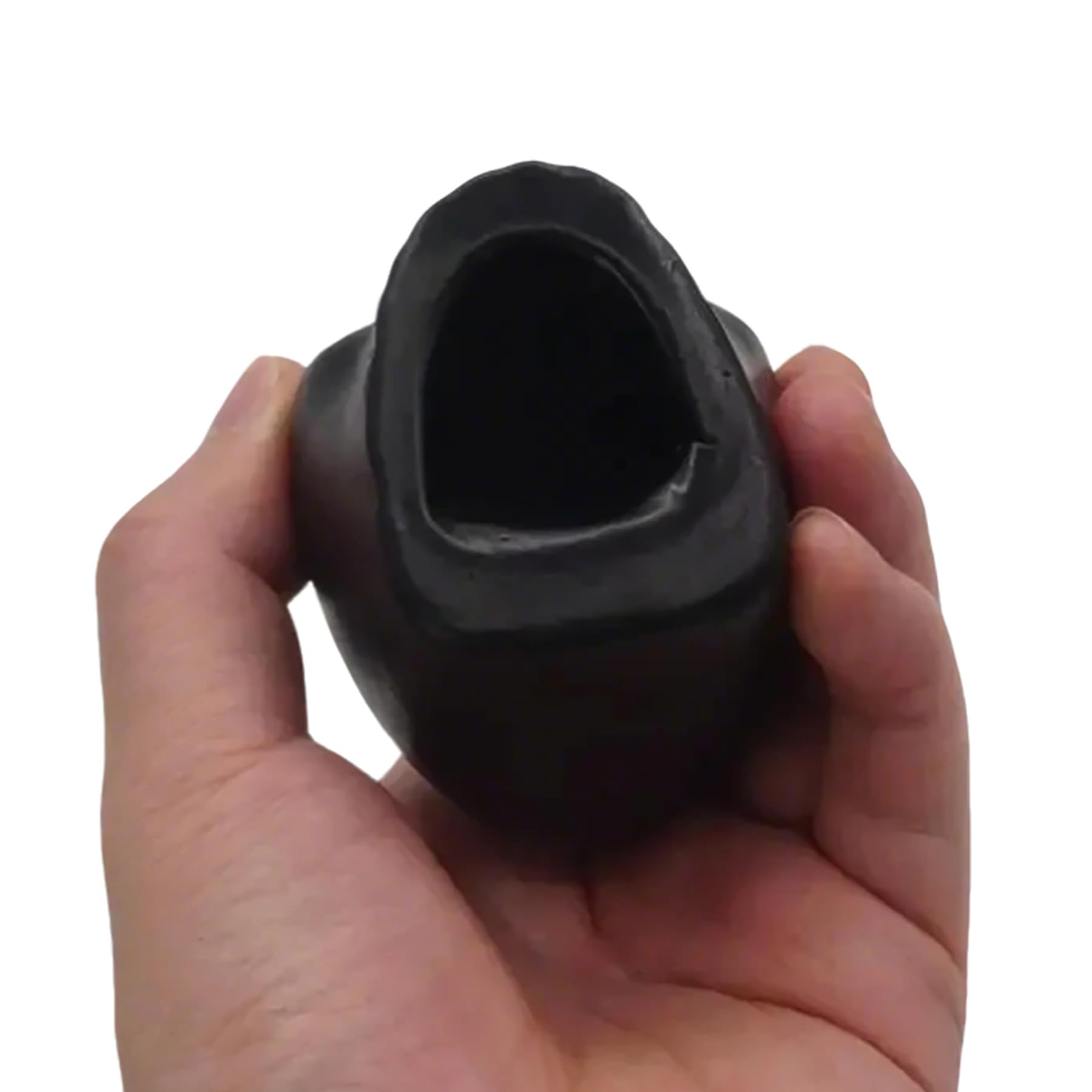 Sifflet de mort aztèque – Sifflet de mort en céramique fabriqué à la main pour des cris terrifiants, parfait pour Halloween et Dia De Los Muertos – Sifflet aztèque authentique (noir)