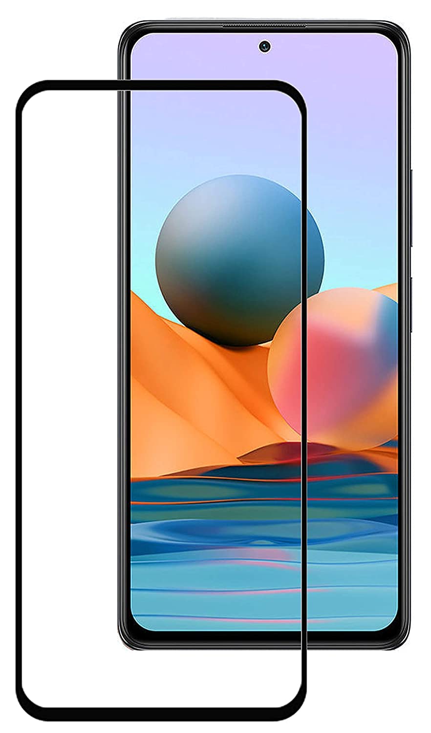 AKSHUD® Compatible with 11D Screenguard for Redmi 10 Prime BLCK (Pack of 1)