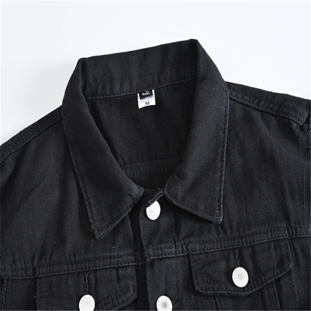 Gilet da uomo senza maniche in denim tinta unita giacca da cowboy slim fit monopetto jeans streetwear gilet