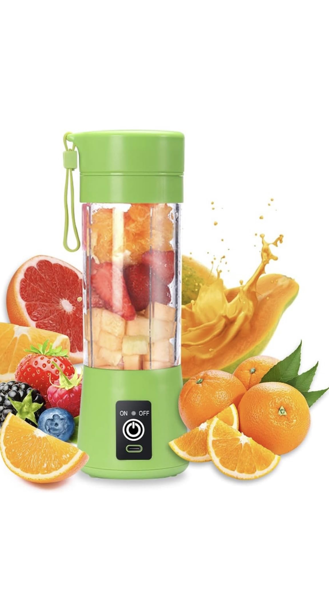 portable blender electric rechargable green