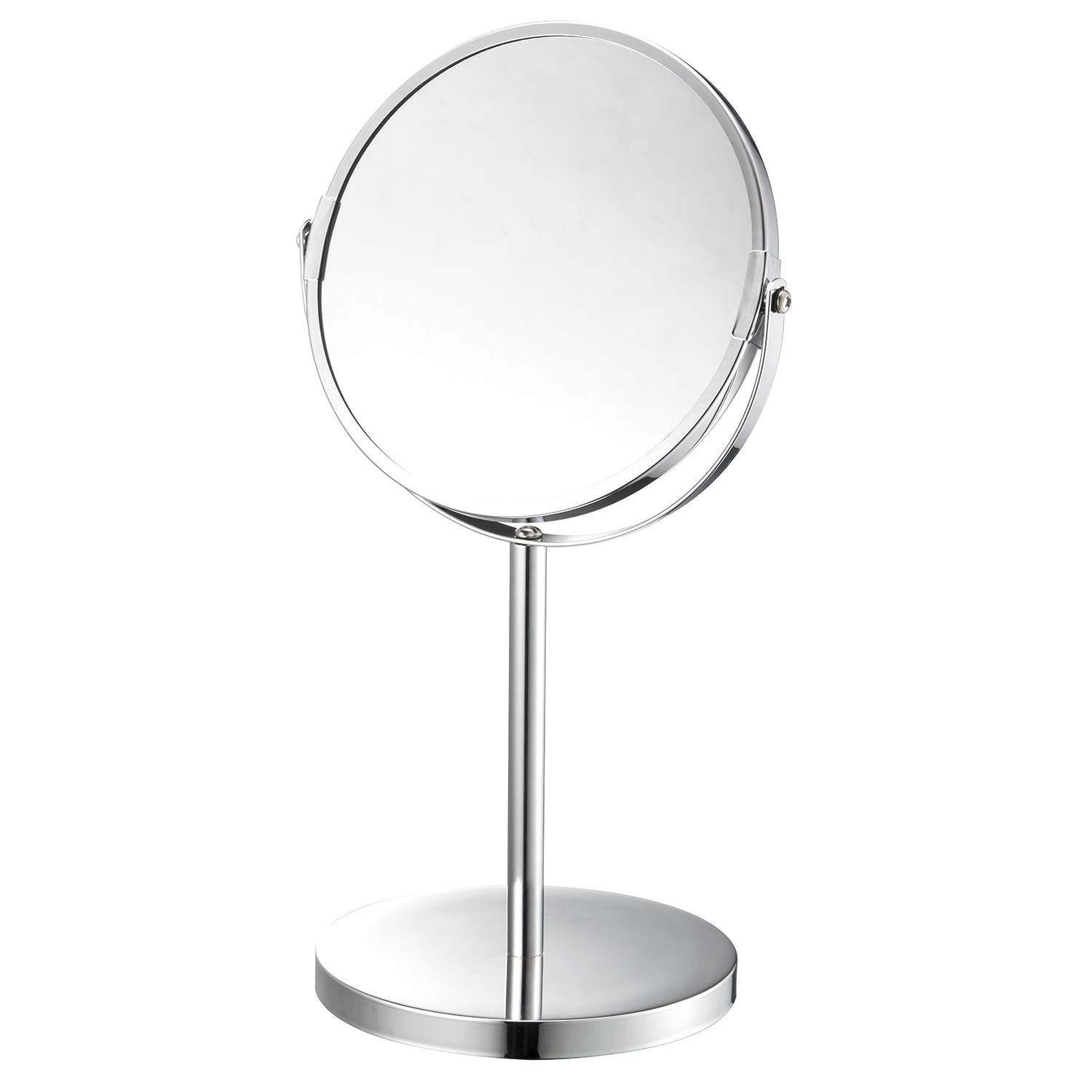 Taylor & Brown White Taylor & Brown® Double Sided Freestanding Chrome Magnifying Table Top Round Swivel Shaving Mirror Make Up Cosmetic Vanity Mirror