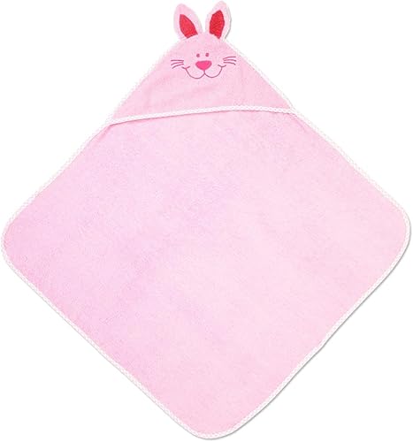 Miniatura 5 de Lillian Vernon Toalla personalizada con capucha para bebés  Conejo rosa 100 algodón grande 300 x 300in lavable a máquina bordado personalizado