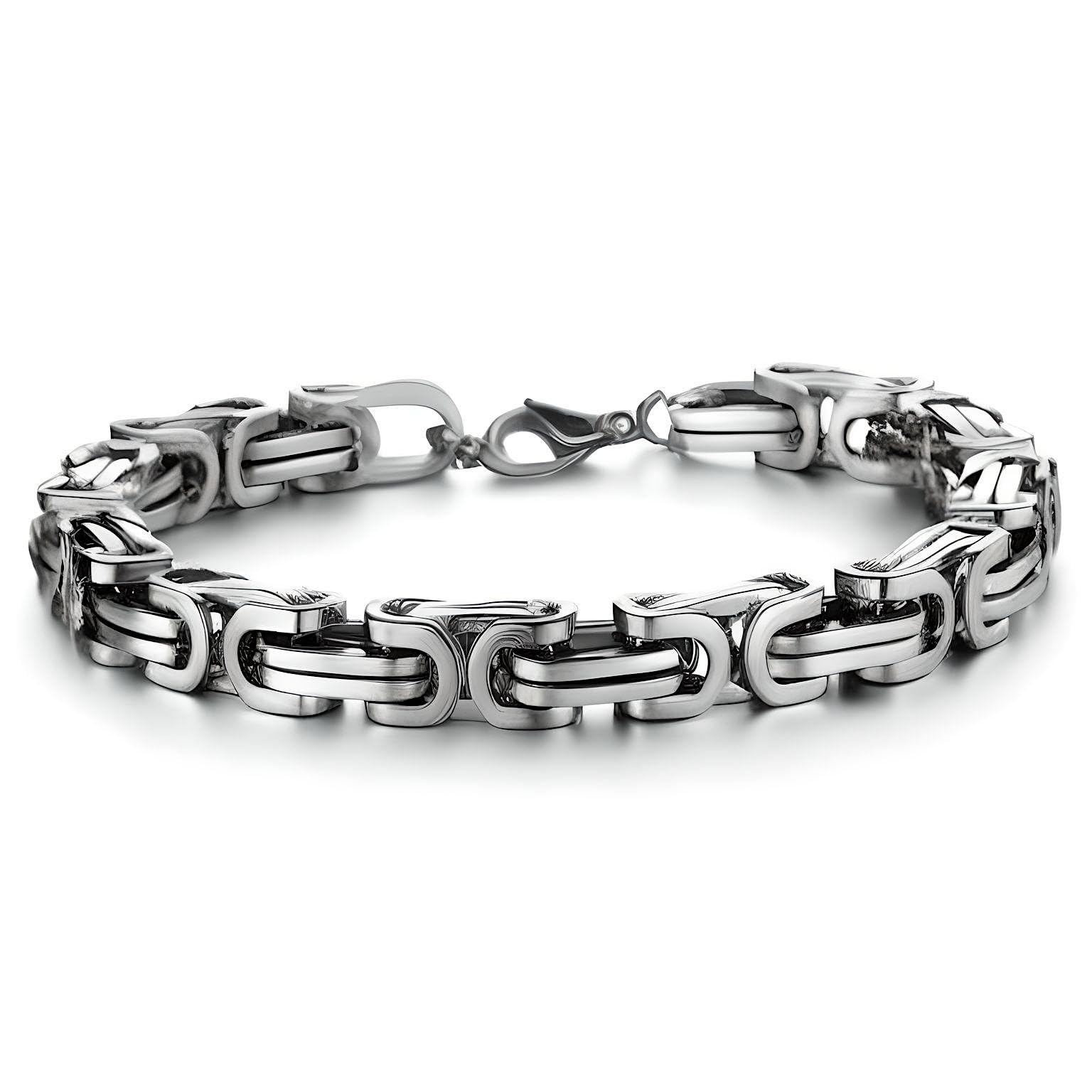 THE MEN THING MASCULINE - 8mm Stainless Steel Bracelet, American trending Style, 7 inch with Lobster Claw Buckle for Men & Boys (B0B8D9TNDV) Amazon Price History, Amazon Price Tracker