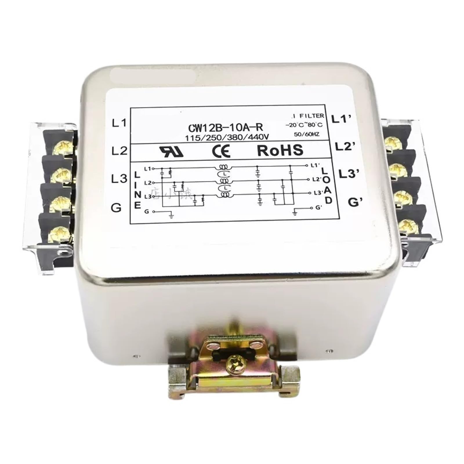Filtro trifásico CW12B-40A-R contra interferencias electromagnéticas