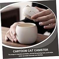 Vista 9 de Luxshiny Recipientes de té con tapas, tarro de galletas para gatos, té y café, cerámica para caramelos, recipientes de cocina para gatos, dulces