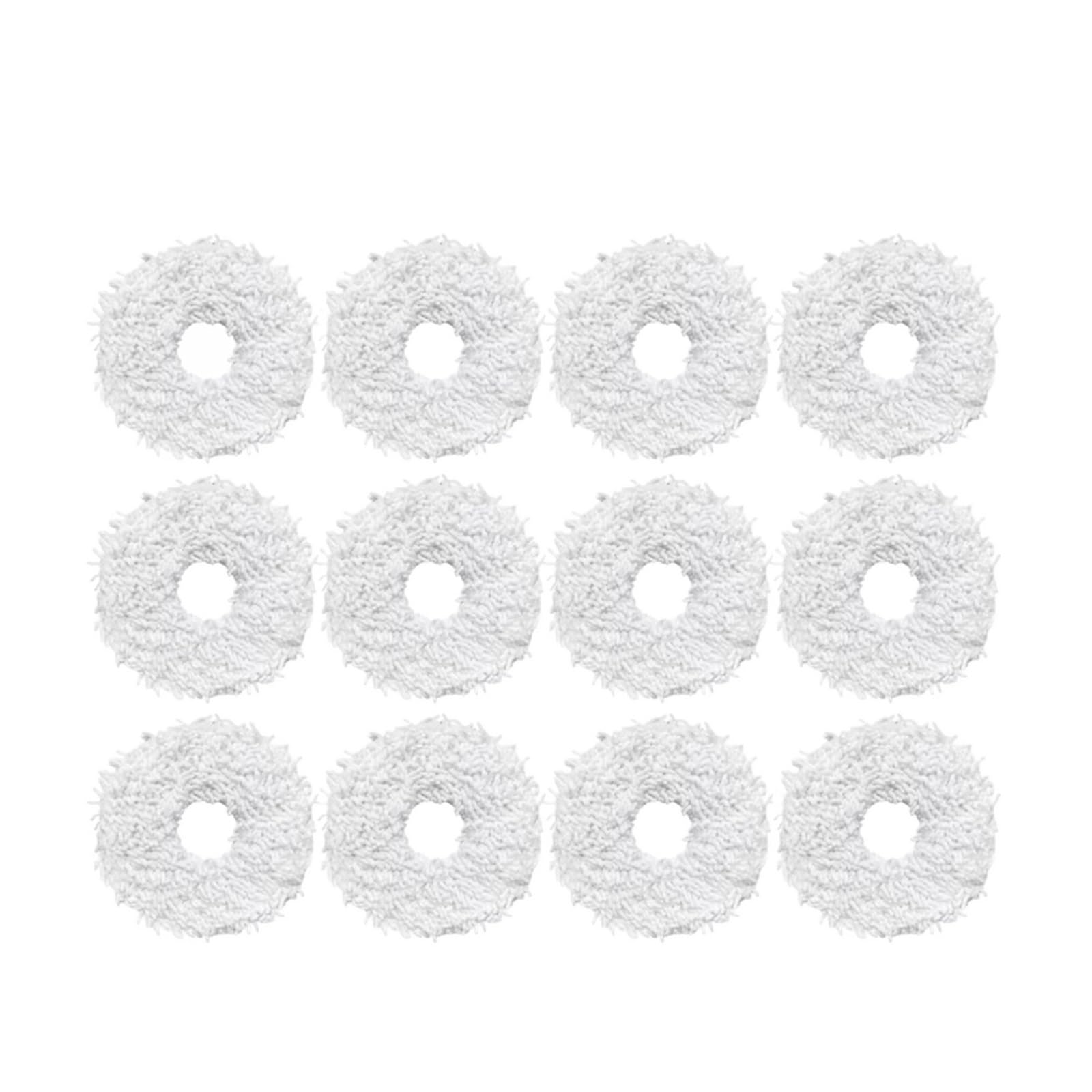 Mop Cloth Pad ，Compatible for Ecovacs，N9 + ，Compatible for Yeedi，K10 Mop Robot Vacuum Cleaner Spare Parts,Vacuum Mop Pads(Mop-12PCS)