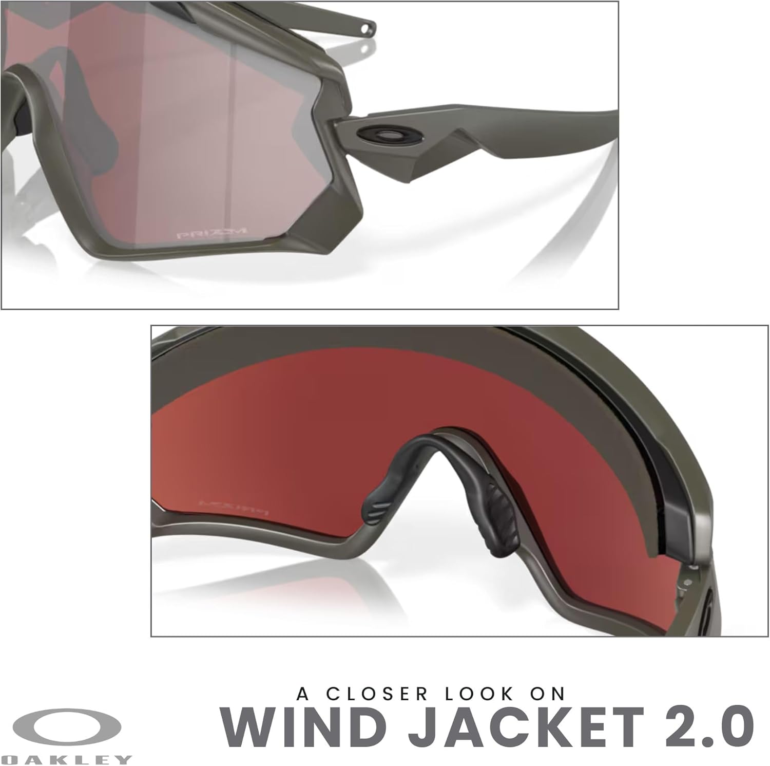 Oakley Wind Jacket 2.0 OO9418 Shield Sunglasses for Men+ Bundle Accessory Leash Kit, Microfiber Pouch