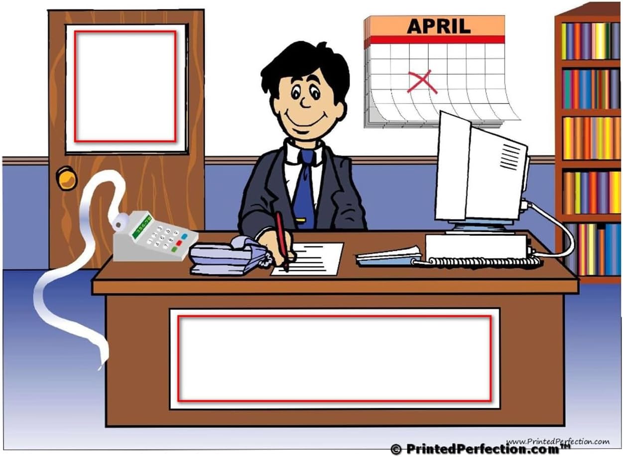 Personalized Accountant, Bookkeeper - Male Drink Set of 4 Coasters - Great Gift!