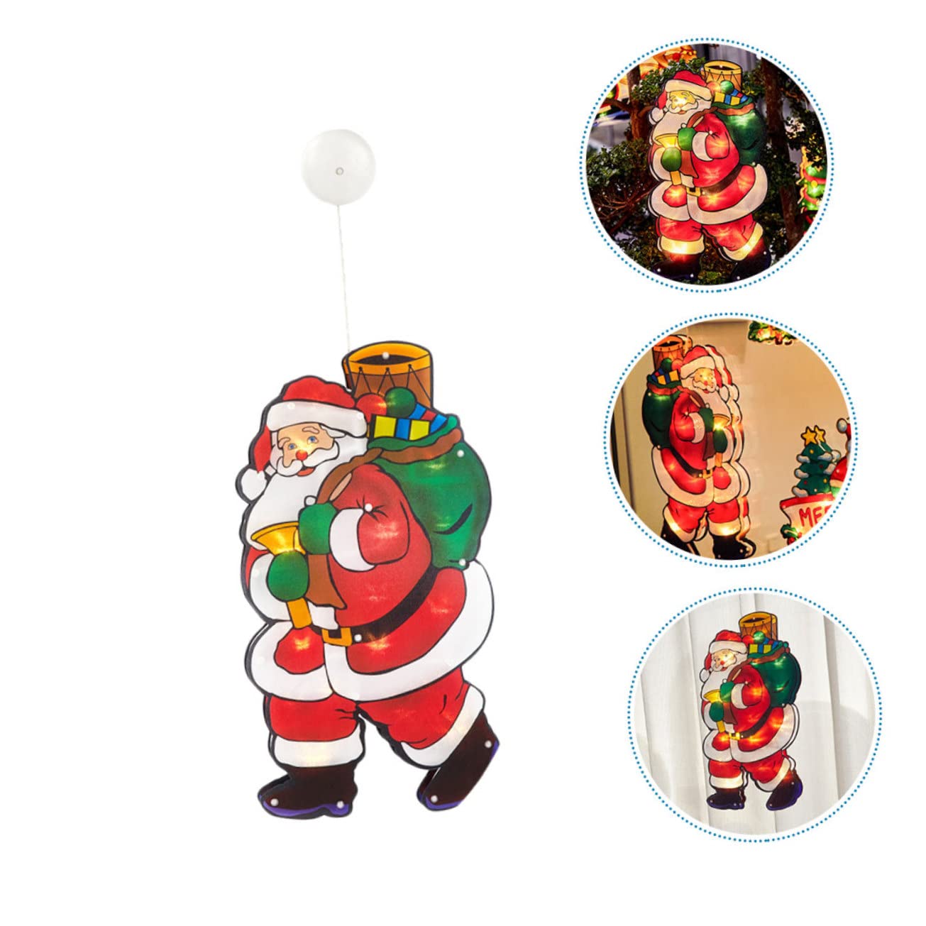 Abaodam 1pc Santa Claus Decorative Cup Lamp Christmas Festival Light for Easy Placement Unique Design Low Energy Consumption Holiday Atmosphere Decor
