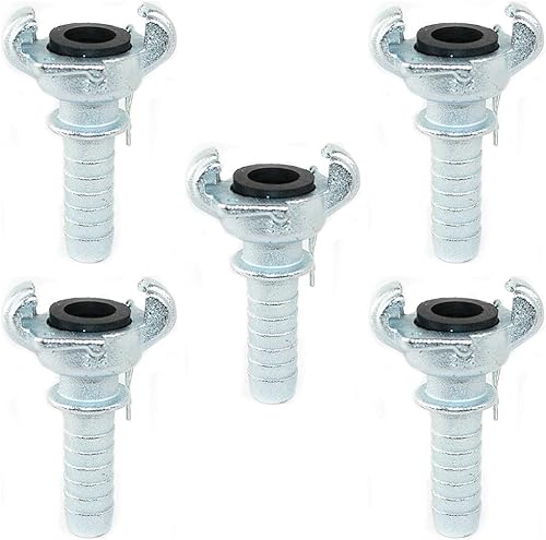 Interstate Pneumatics CU-853 Acoplador de martillo recto de manguera de 3/4 pulgadas, paquete de 5