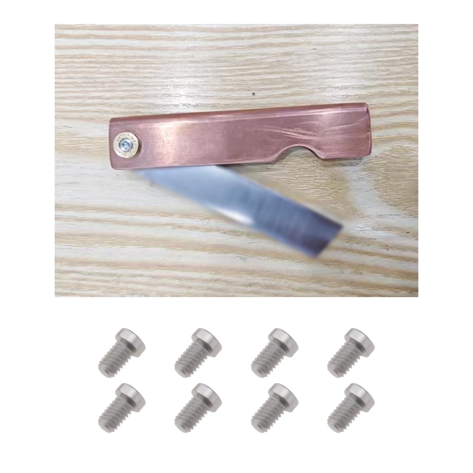10 Pièces M4 Poignée Vis Écrous Poignée Boulon Rivets Vis Acier Inoxydable Arbre Rivets pour Tactique Conduite Couteaux Longueur Totale 12mm