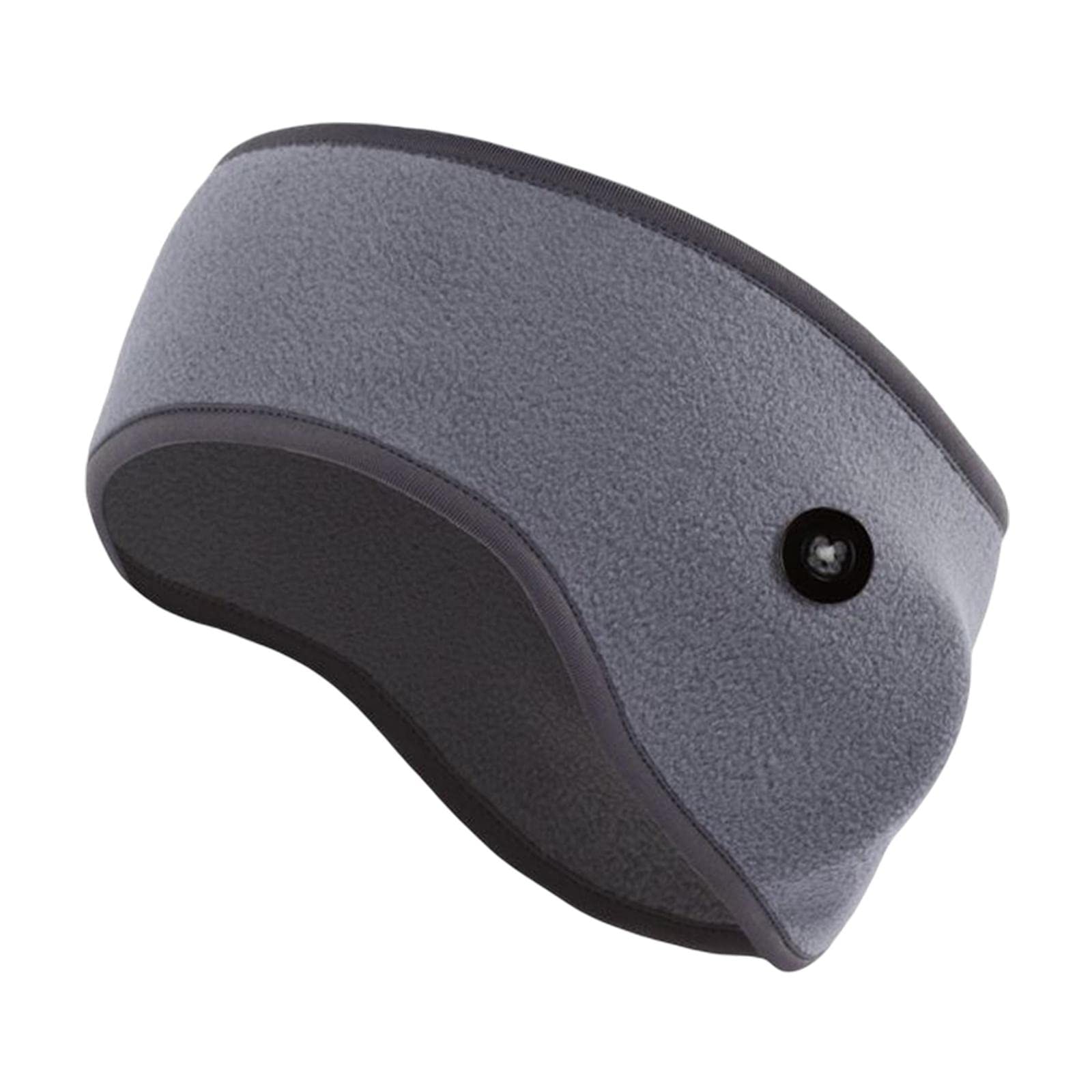 Ear Warmers Headband with Buttons Winter Earmuffs for Adults Cycling Skiing Gray-image-15