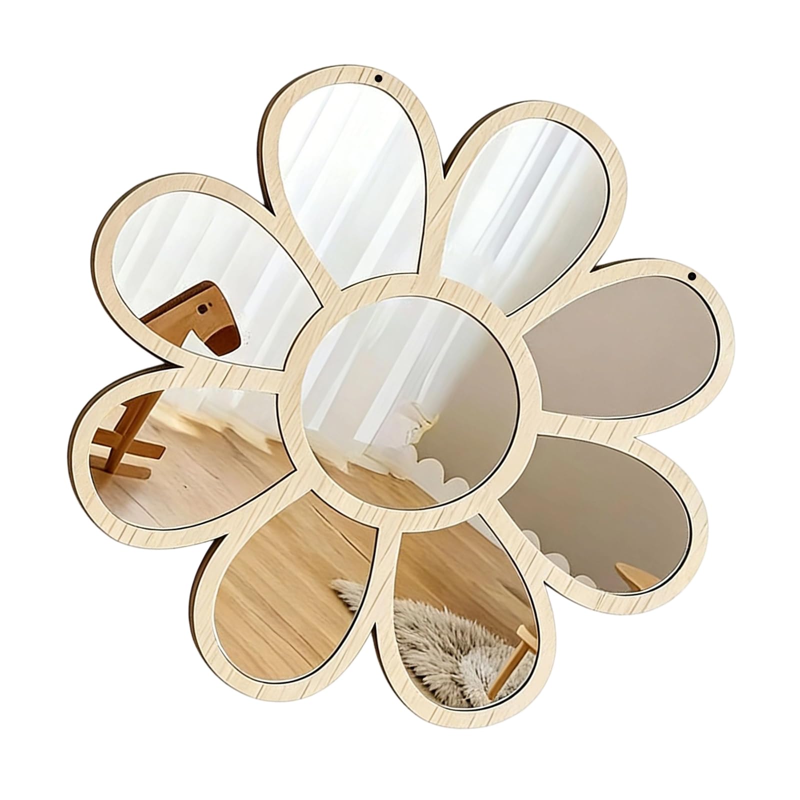 Buxuaaaa Wall Mirrour Rustics Farmhouse Accent Mirrour Decorative Mirrours Entry Mirrours for Bathroom Renovations Living Room Bohemians Wall Decors