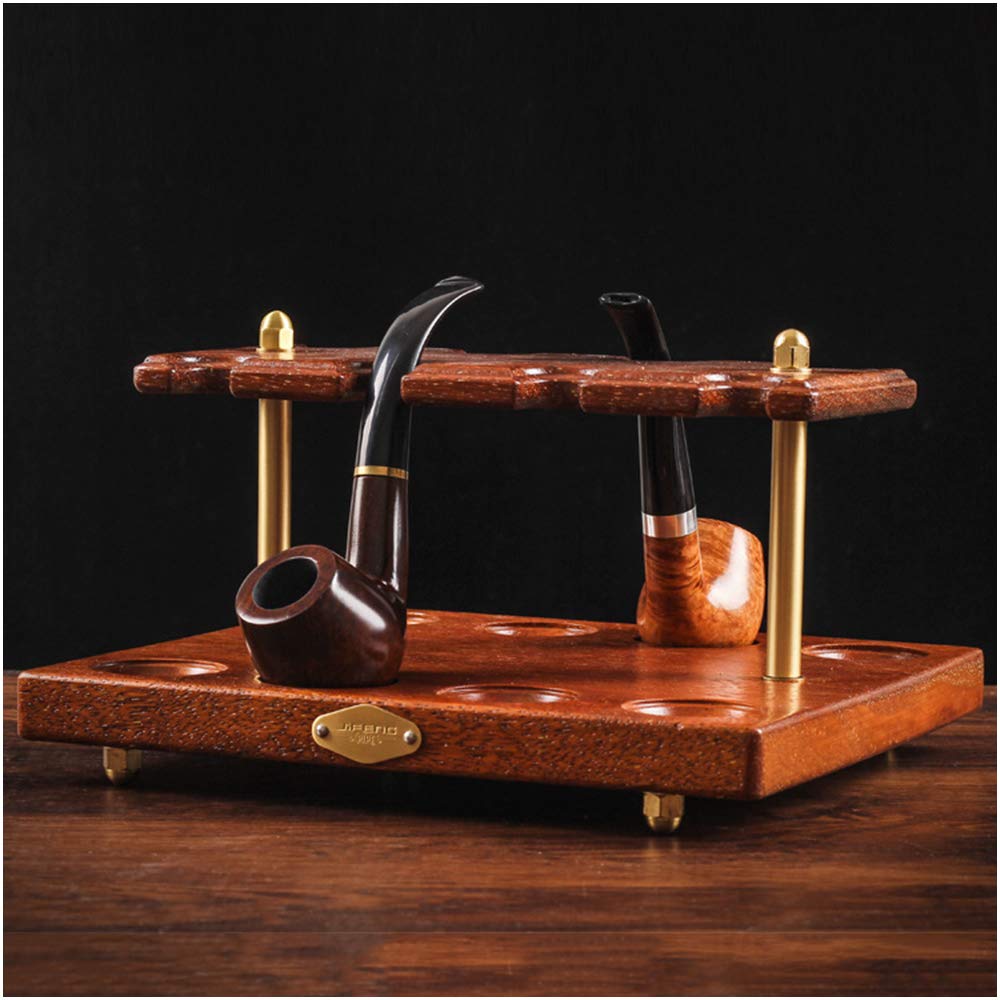 CVJdfhRE pipe rack, Wooden Tobacco Stand Pipe Display Rack Smoking Accessories Holder for Men'S Gifts,A