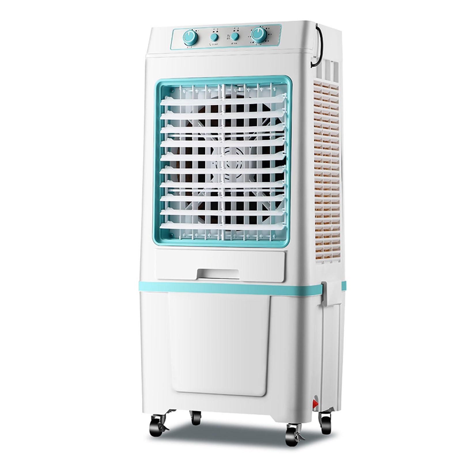 DXDXZDXLUF 3 In 1 Evaporative Air Cooler, 3-Speed Portable Swamp Coolers, Evaporative Cooler, 40L Water Tank, 120°Oscillation, Knob
