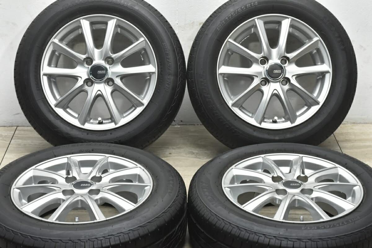 Amazon | 中古 タイヤホイール 4本セット 14インチ 5.5J +45 175/65R14 