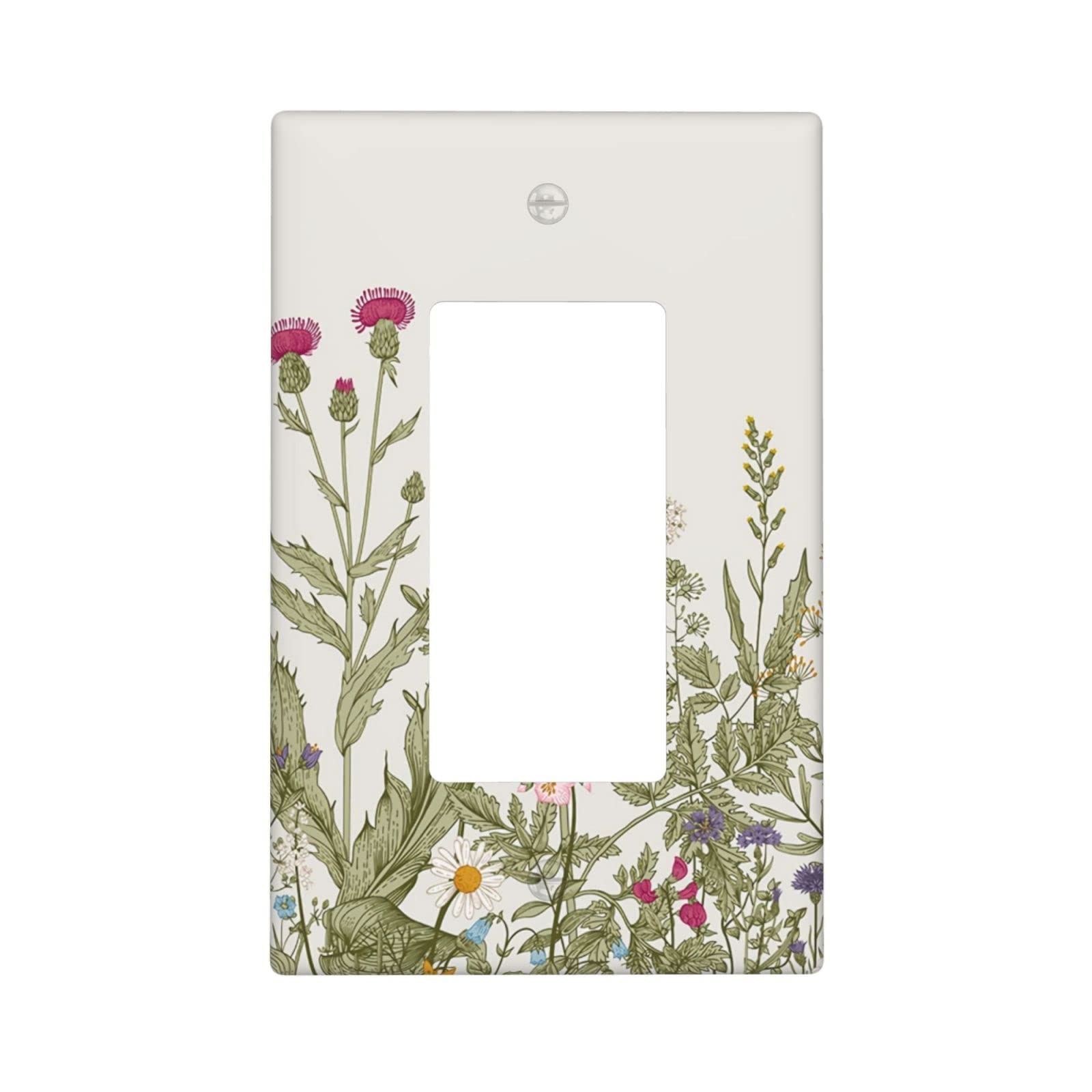 Interrupteur fleurs sauvages pour cacher les traces autour de la prise