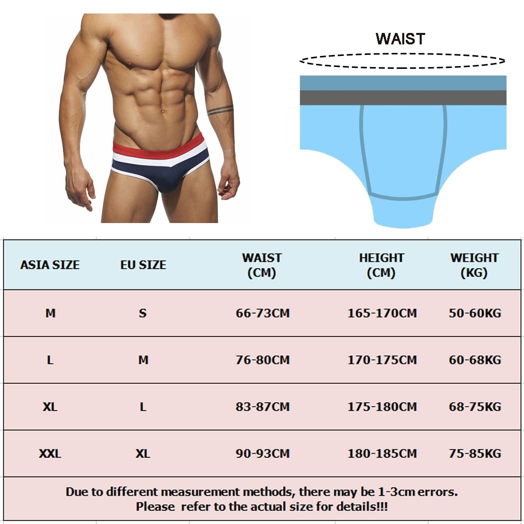 Slips de Bain Hommes, Maillot de Bain Homme Taille Basse Short de Natation Shorts de Bain pour Piscine Plage YK09 - M-XXL