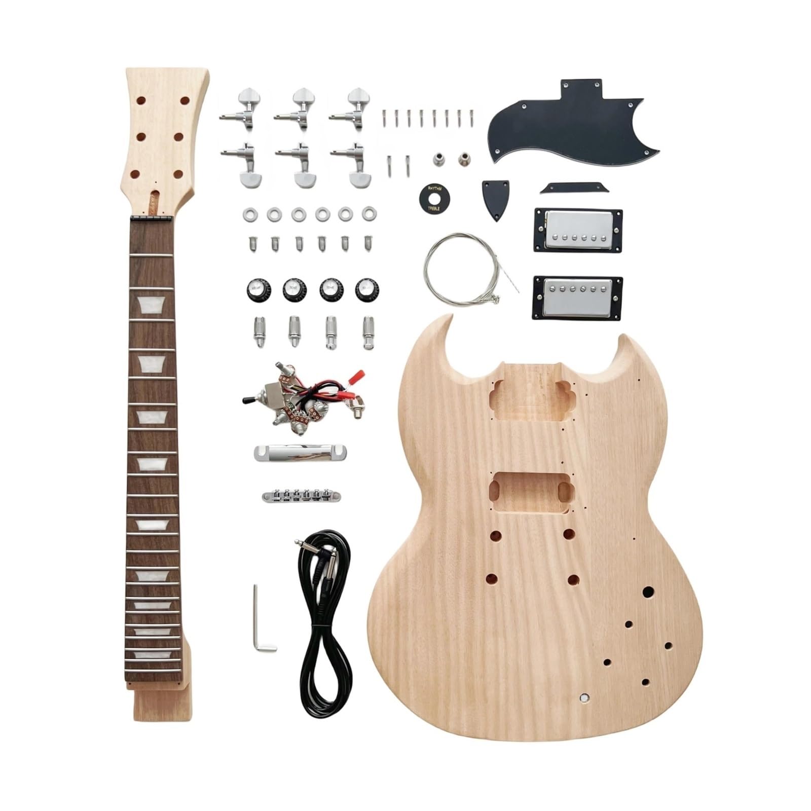 Amazon | DIY エレキギターキット 6 弦右利きマホガニーボディローズ