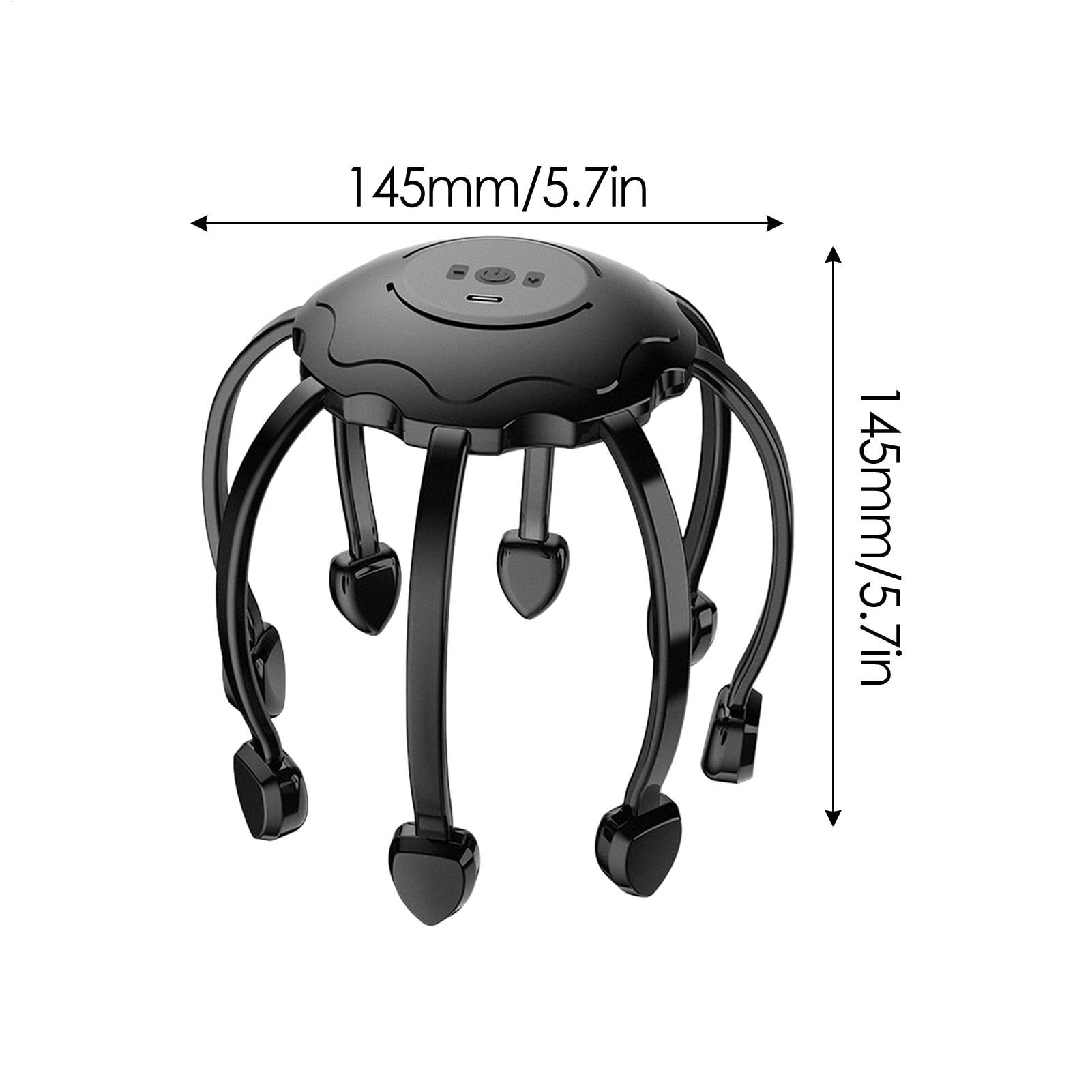 Masajeador De Cabeza Pulpo Eléctrico, Rascador Automático De 360 Grados Con 8 Garras, Portátil Inalámbrico Para Relajación Cabelludo