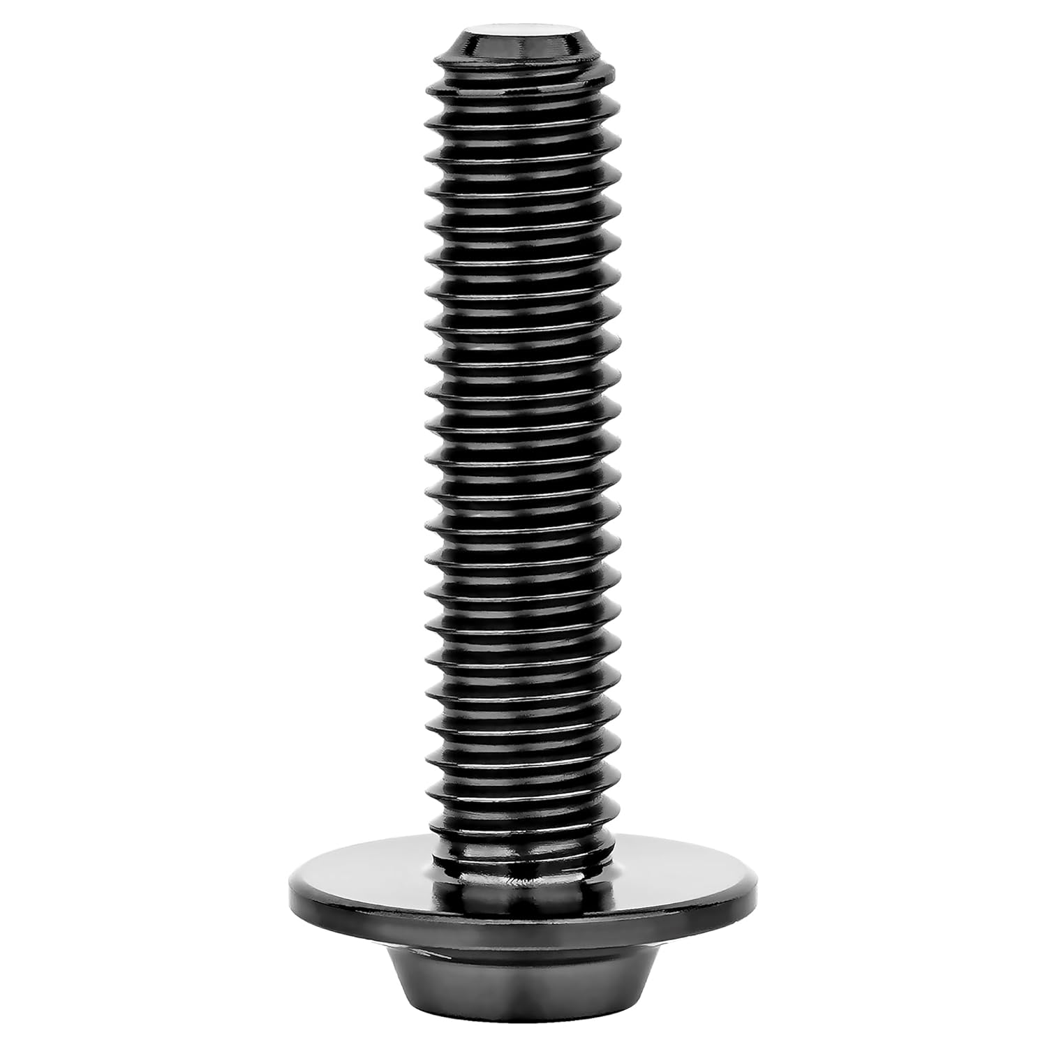 Titanium Bolt M5 M6x10 12 15 20 25 30 35mm Torx Dished Screws for Locomotive Motorcycle Shell Modification Repair Pack of 6 (Black, M5x25mm)