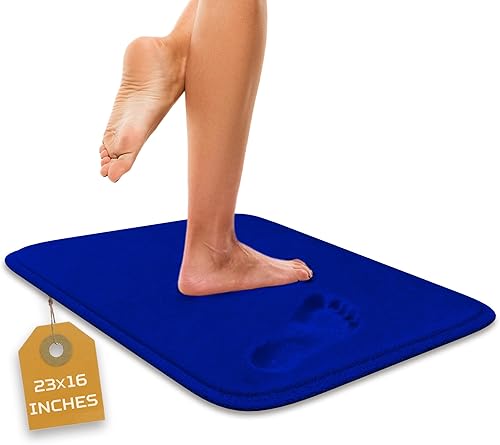 Miniatura 1 de Alfombra de baño de lujo, 1 alfombra de baño de espuma viscoelástica, antideslizante y ultrasuave, altamente absorbente, fácil de limpiar, color