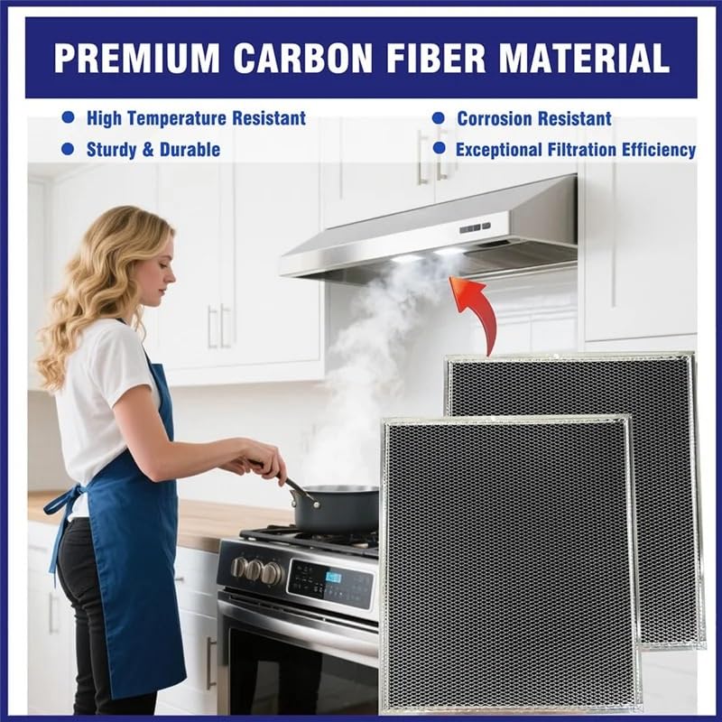 Filtro de campana extractora repuesto compatible con WVU37UC0FB0 cocina 4