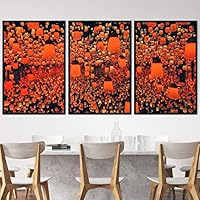 3 Piece Framed Canvas Wall Art Abstract Industrial Modern Art Multicolor Patterns Canvas Prints Home Artwork Decoration for Living Room,Bedroom - 16