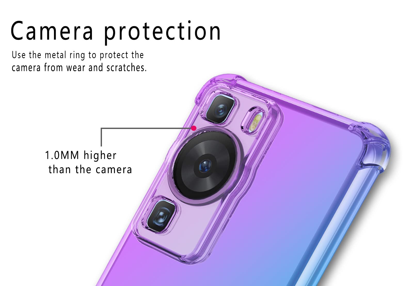 Coque Huawei P60 Pro HSP Bleu - Silicone TPU Ultra-mince - Protection