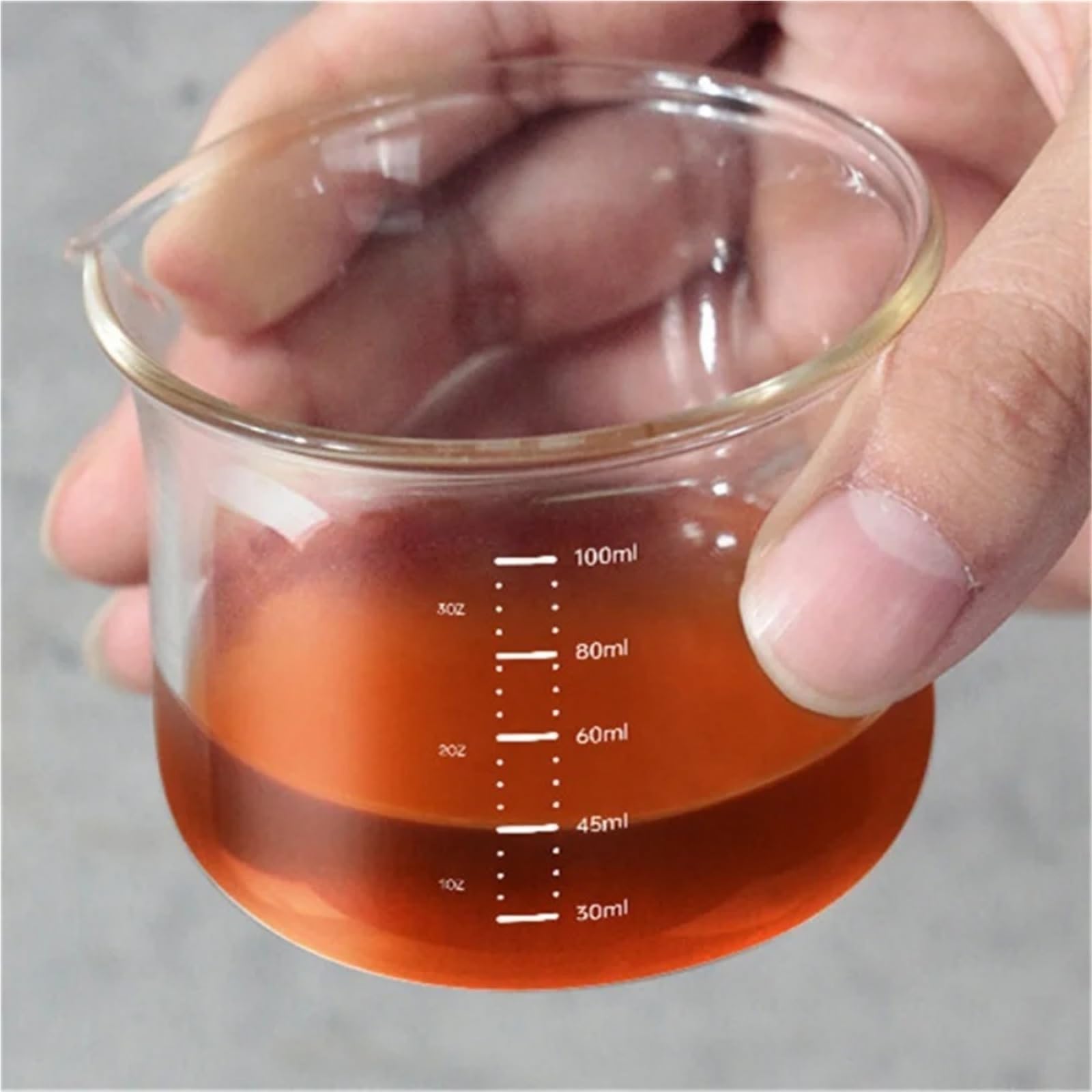 Jarra para Espumar Leche Tazas medidoras de 100ml, Vidrio de Alto borosilicato, Calibre Pesado, Taza de Leche, Taza aromática de café, Taza dosificadora Eapresso, Accesorios de café, 3 uds.