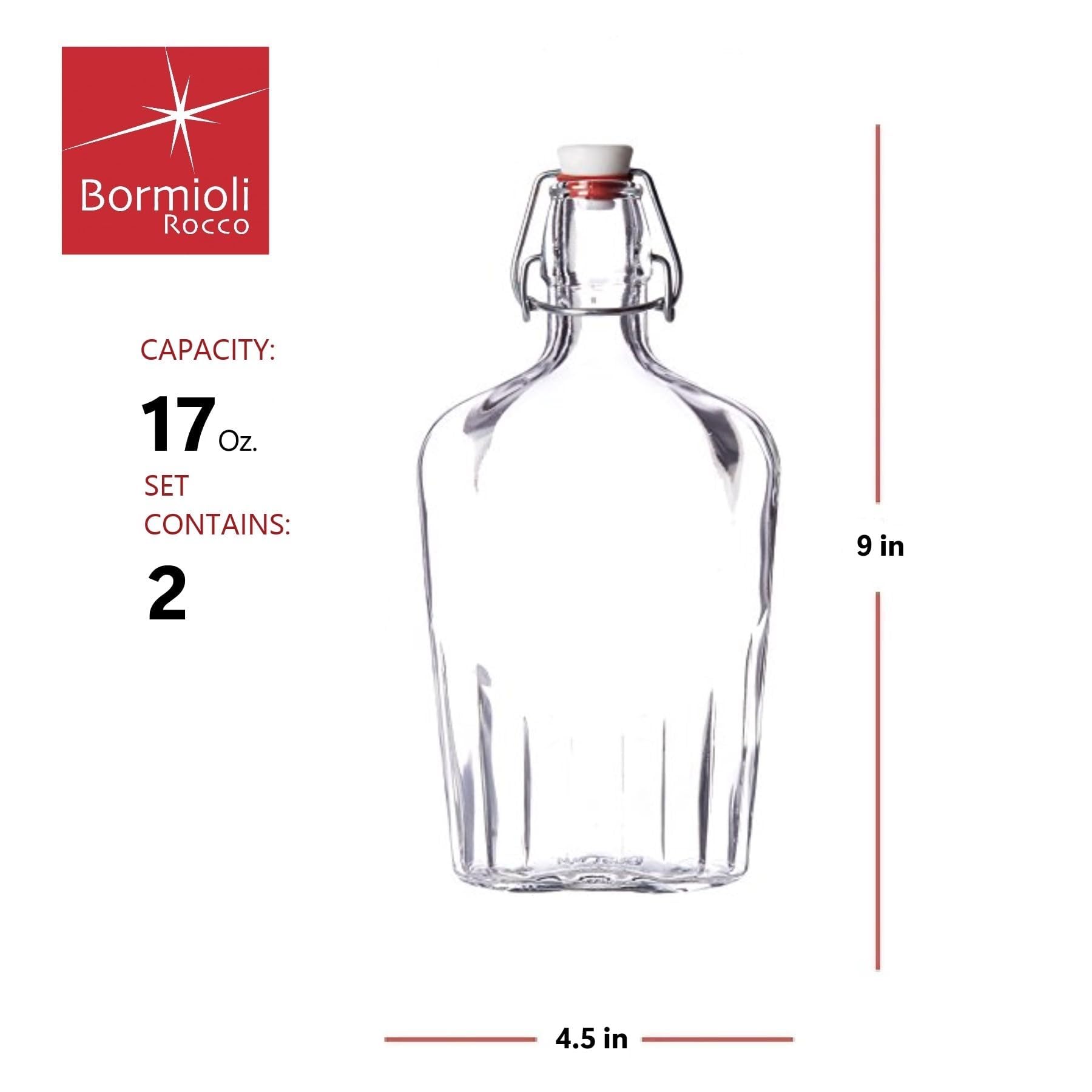 Bormioli Rocco FIASCHETTA cristal matraz de bolsillo, 17 oz