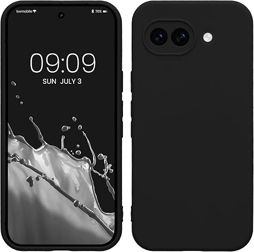 Miniatura 19 de kwmobile Funda compatible con Google Pixel 9 Pro - Funda protectora delgada de TPU para teléfono - Acabado mate suave - Negro mate NEGRO MATE,Piedra