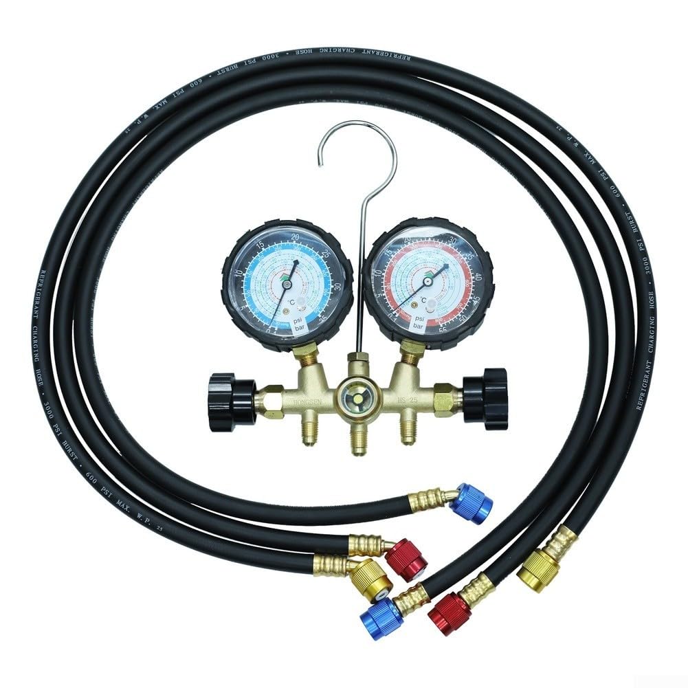 AC Krümmer Manometer für Hs BM 36 entwickelt für R134a R404A R410A und R22 Handhabung und Systemprüfung