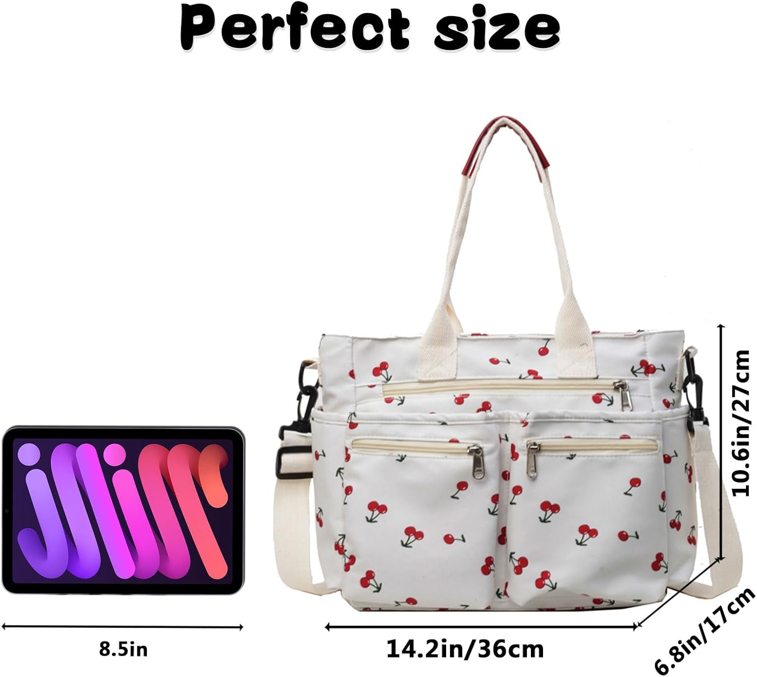 カジュアルメッセンジャーバッグ、花柄ナイロンクロスボディバッグ、シックなショルダーバッグ、トラベルデイパック。