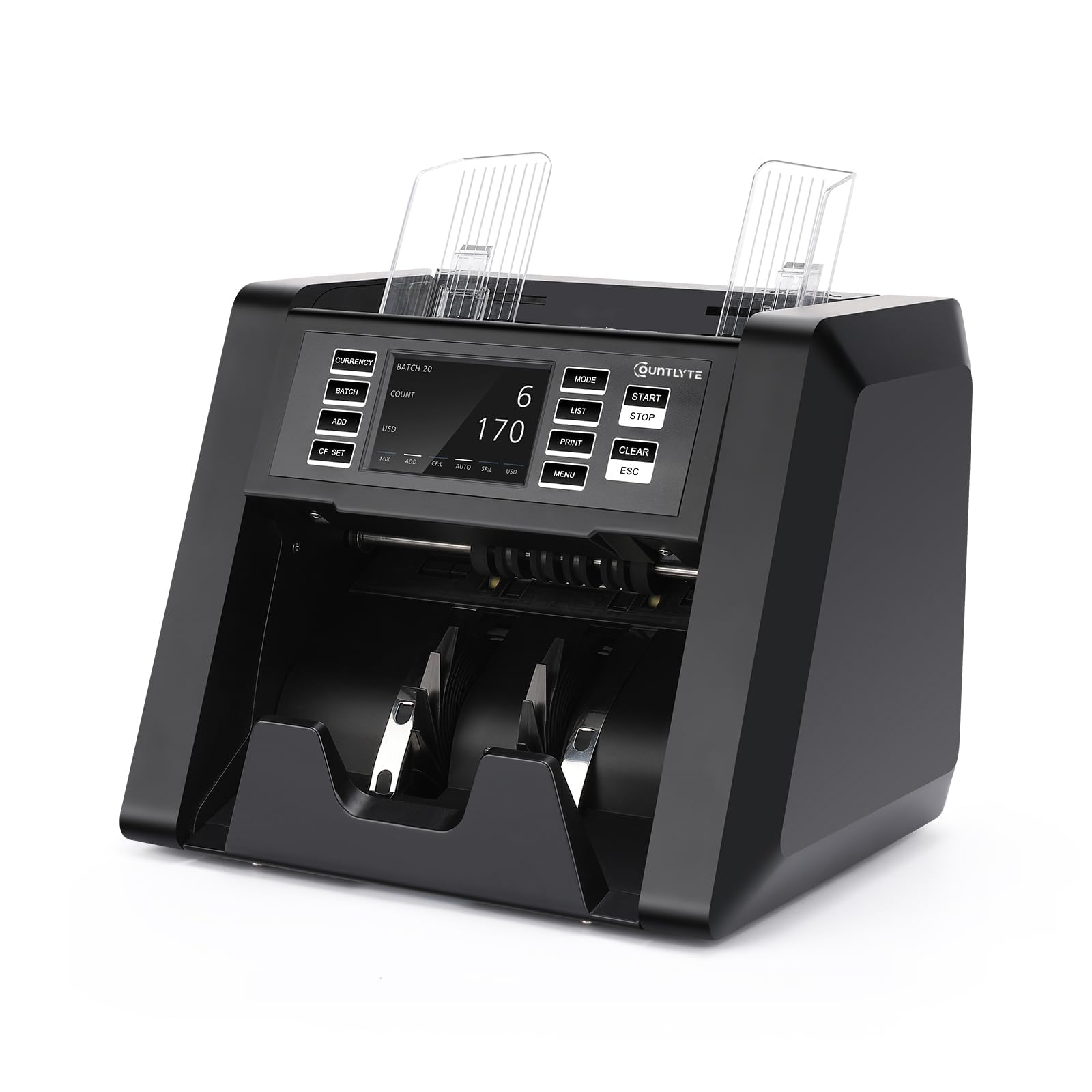 Countlyte C-N30A Mixed Denomination Money Counter Machine,Value Counting,Multi Currency,CIS/UV/MG/IR Counterfeit Detection Bill Counter,Printer
