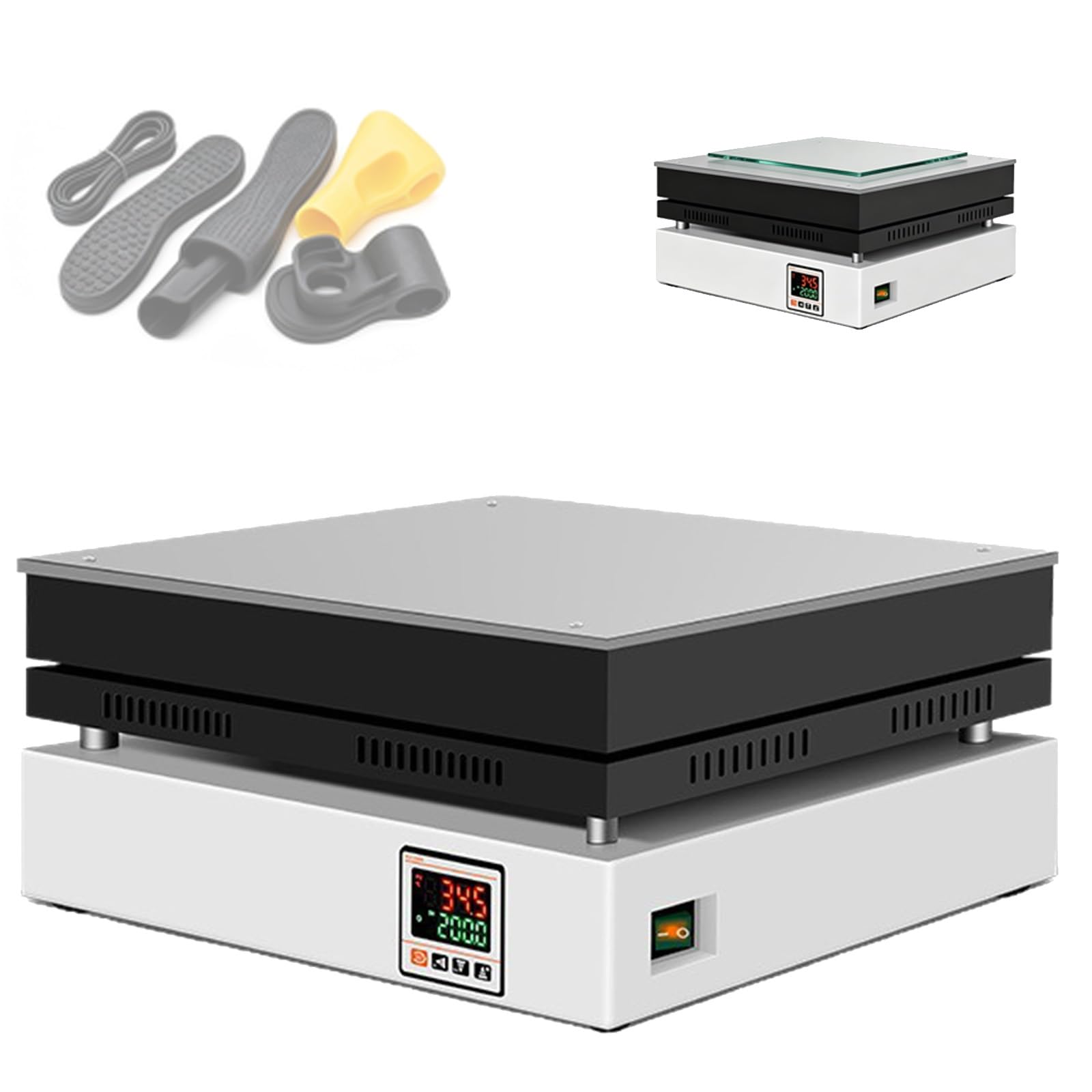 Digitale Vorheizplattform for das Labor, Heizplattform mit konstanter Temperatur, Edelstahl, 2000 W, 50–400 ℃ freie Einstellung, for den industriellen Einsatz, Wissenschaft, Lehre