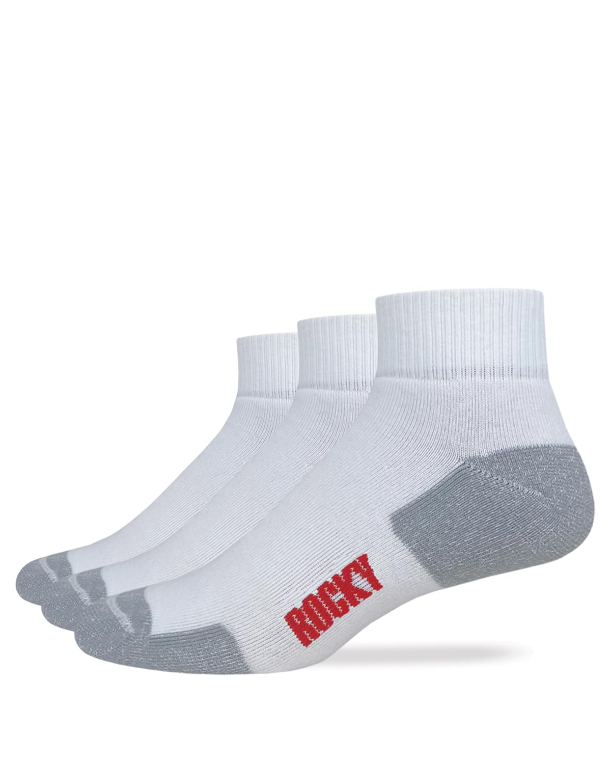 Rocky Mens Cotton Full Cushion Quarter Socks 3 Pair Pack