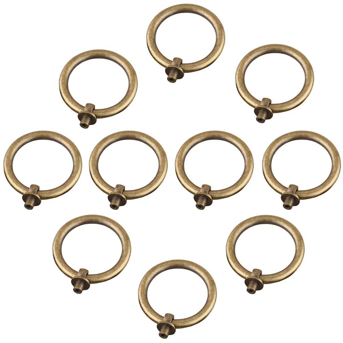 Poignées de tiroir bronze antique 65mm lot de 10 boutons ronds pour commode et meuble