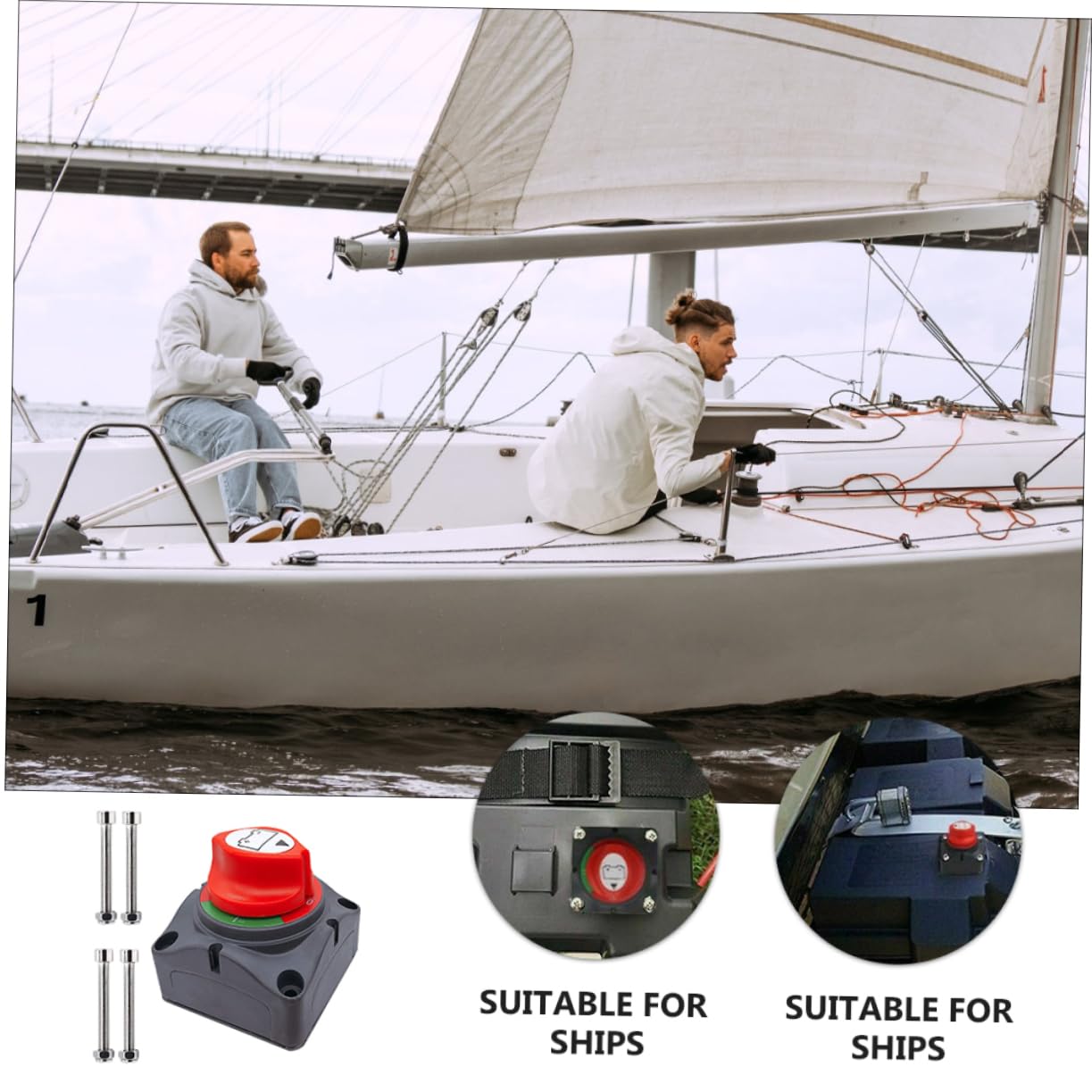 Gatuida Interruptor de Aislamiento de Batería para Rv y Barco Corte de Energía y Desconexión Profesional para Vehículos Recreativos y Camping