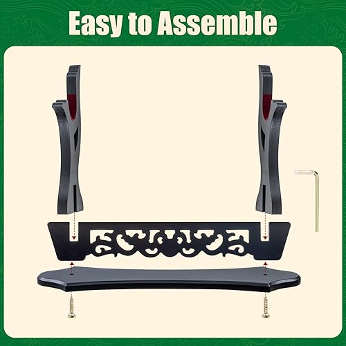 Miniatura 4 de Soporte de exhibición acolchado de 1 nivel para Tanto Rapier Samurai Cosplay Blade Tanjirou Demon Slayer soporte de exhibición de armas (madera