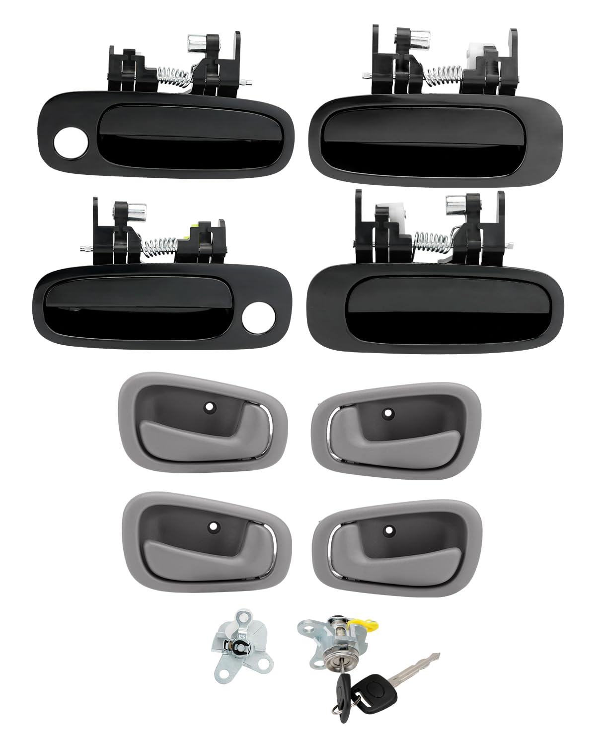 Amazon.com: Door Handle Kit, w/ Lock Cylinders & Keys, Compatible
