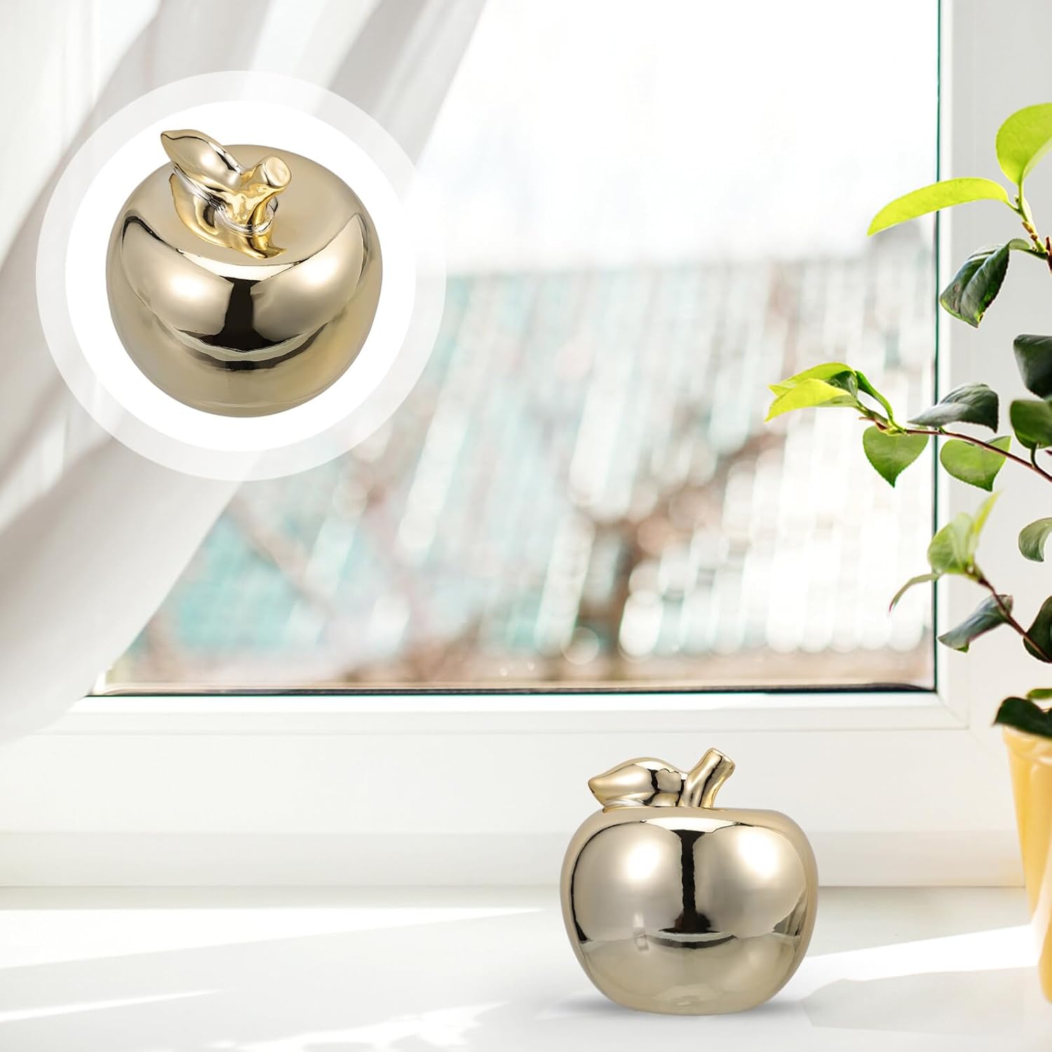 Veemoon Porcelain Fruit Statue Ceramic Statues of Figurine Figurine Ornaments Crafts Art Sculpture for Home Office Kitchen Table Decoration Creative Decoration