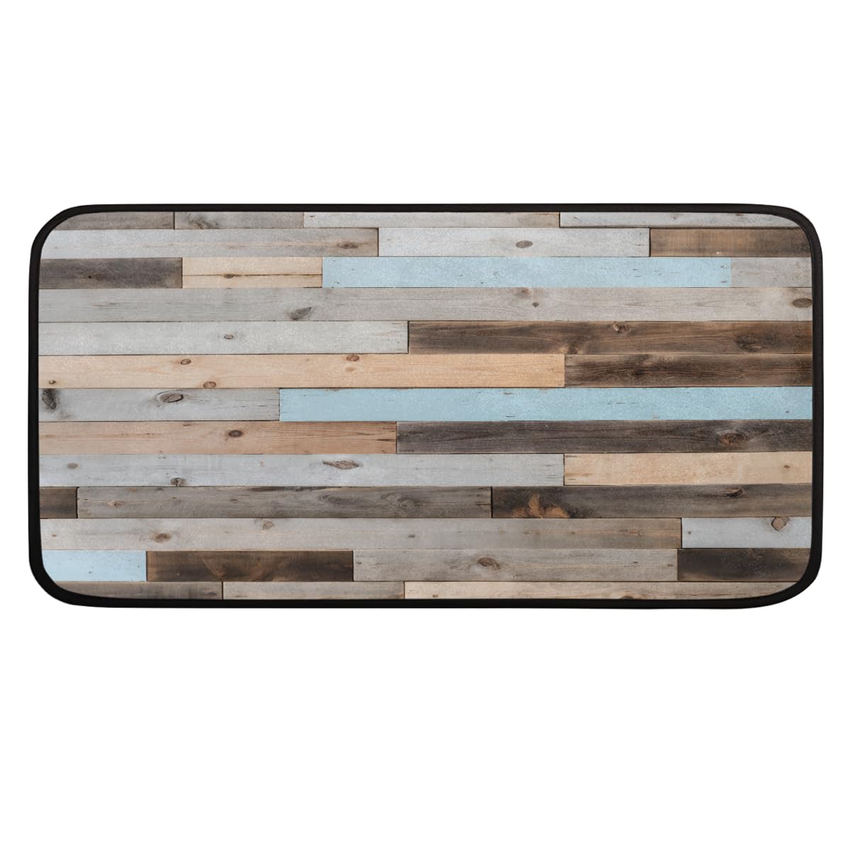Tapis de cuisine lavable anti-fatigue et absorbant 99 x 51 cm effet bois