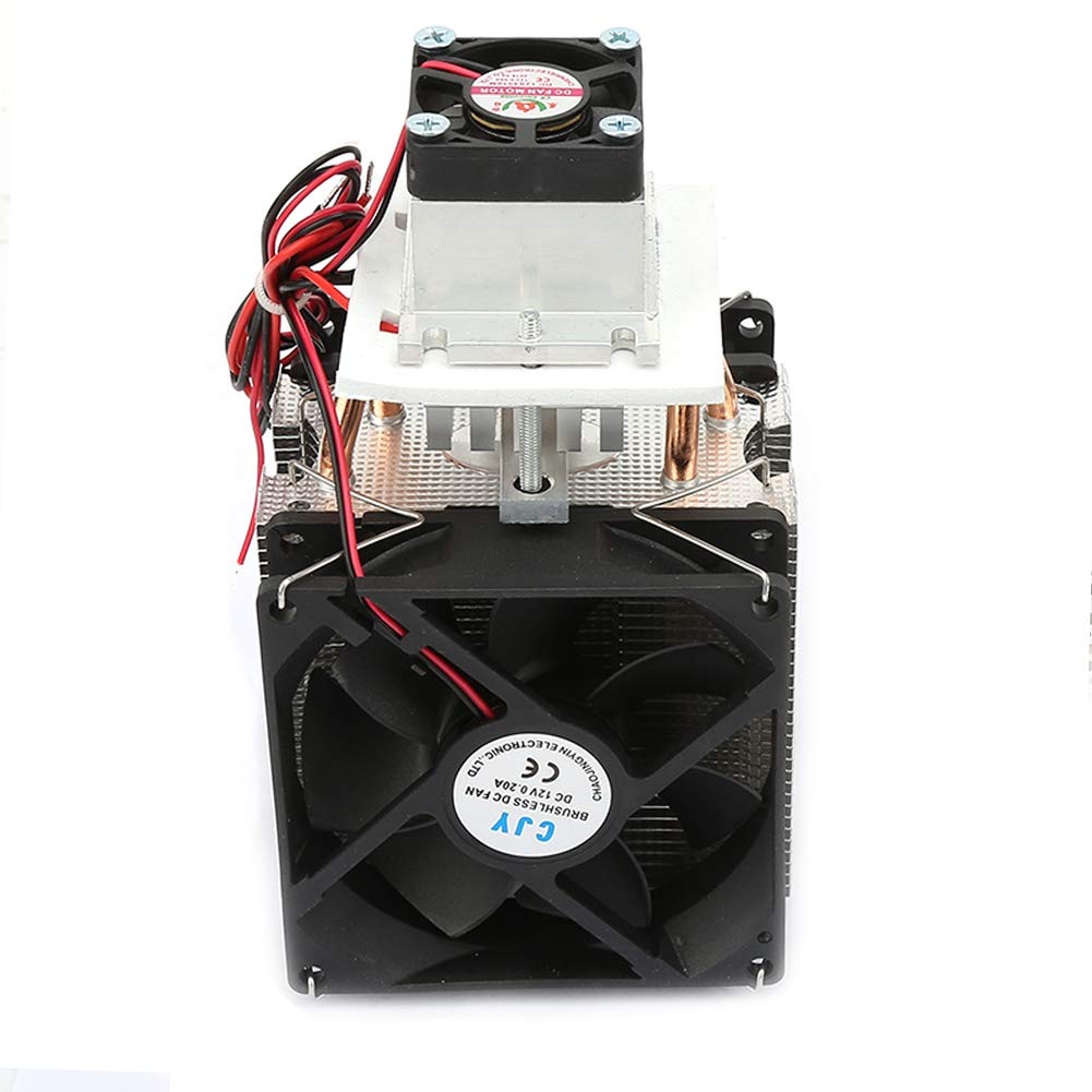 Refrigerador Termoeléctrico 12V 5A, Mini Nevera Semiconductor con Ventilador de Enfriamiento Peltier, Ideal para Coche Oficina Hogar, Diseño Compacto y Silencioso para Refrigeración Rápida