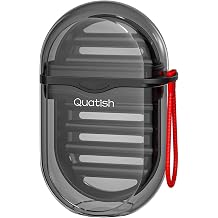Quatish Leakproof Travel Soap Case with Lid, Shatterproof Bar Soap Holder Dish Container, Portable Travel Size Toiletries Camping Essentials for Gym, Dorm, Bathroom, Black