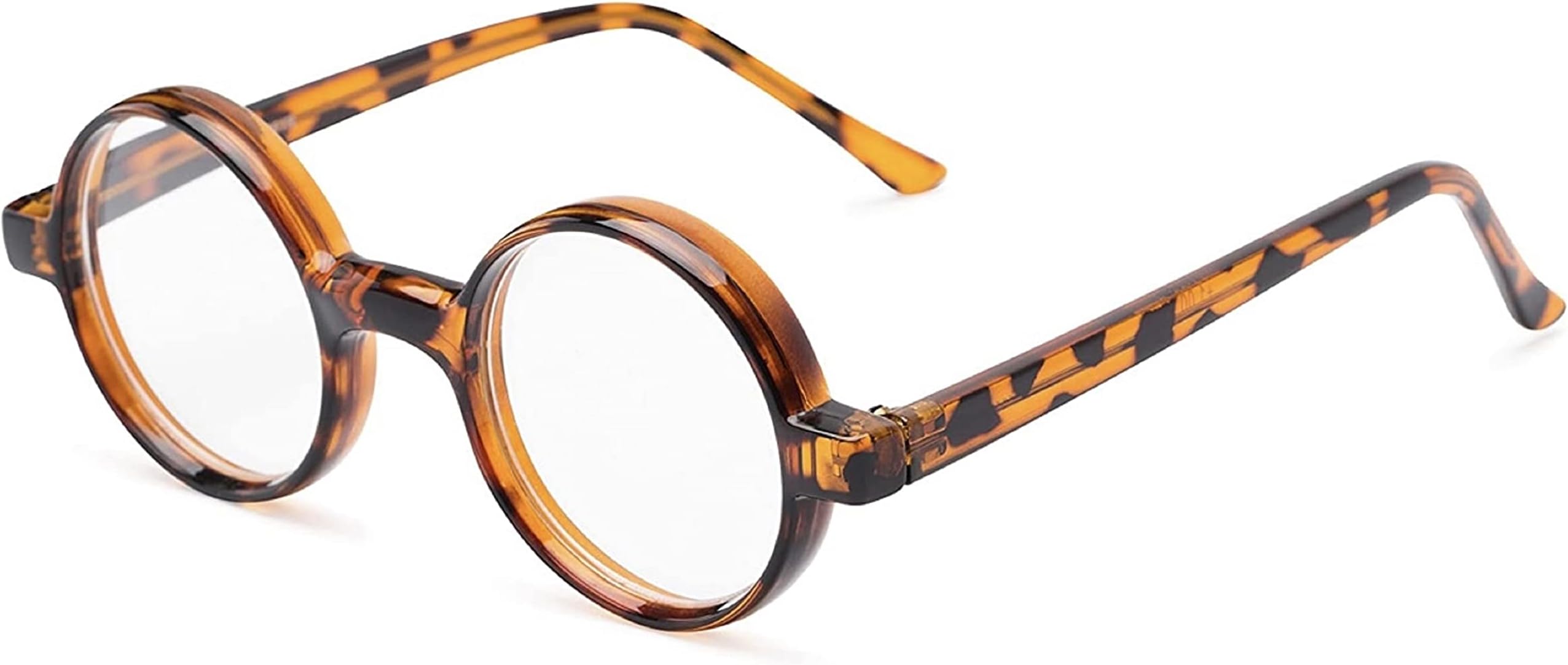 The Cambridge Iris Style Round Reading Glasses, Totally Round, Black and Brown Tortoise
