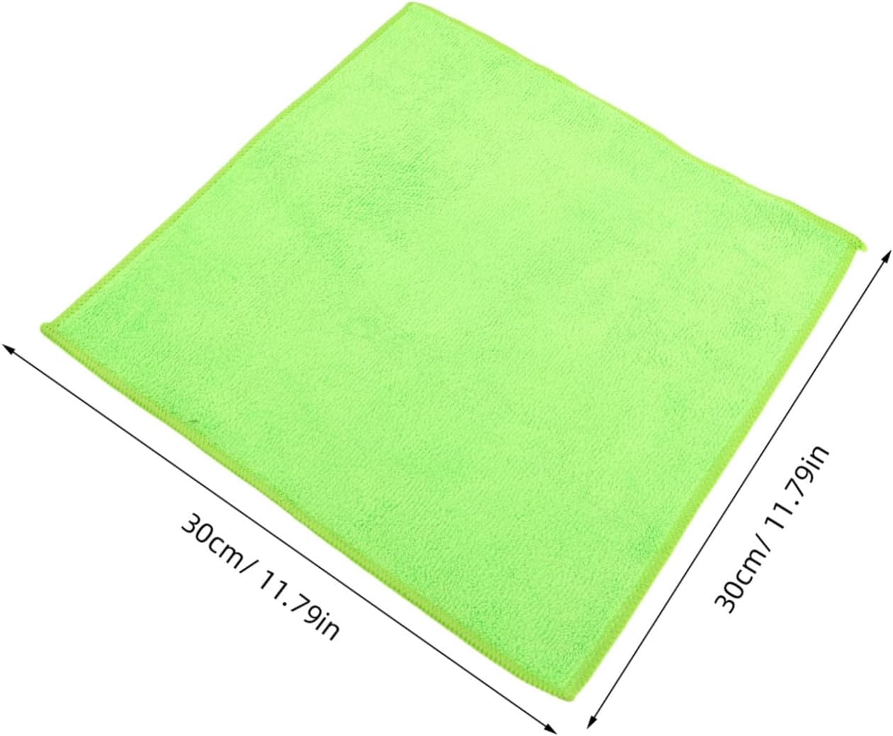 10pcs Green 30x30cm Microfiber Car Detailing Cloths Reusable Automotive Polishing Towels for Interior and Exterior Auto Wash Cleaning
