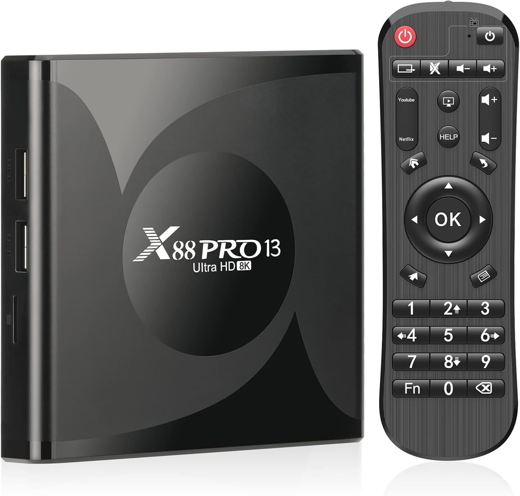 Android TV Box,X13 Pro Android 13.0 TV Box 4GB RAM 64GB ROM RK3528 Quad-Core 64bit Cortex-A53 Mali 450 MP2 GPU Support 8K 3D 1080P 2.4/5.0GHz WiFi BT5.0 10/100M Ethernet DLNA HDMI 2.0 H.265 USB 3.0