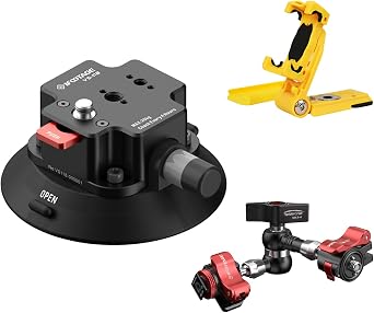 IFOOTAGE Super Suction Cup,Phone Holder Mounting and 7inch Magic Arm,for Camera DSLR,Video Monitoer, LED Flash Light,Car Vehicle,Boat